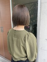 アチーブ ヘア デザイン(achieve hair design) 切りっぱなし丸みミニボブ アッシュベージュカラー