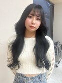 【votan_はまひ】韓国ヘア/ネイビーカラー/ブリーチなし/前髪