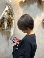 ヘアーワークス ボナ ウニクス店(HAIR WORKS bona)&nbsp;ハイライトでイケメンショート 大人ショート 髪質ケアカラー