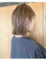 フレイムスヘアデザイン(FRAMES hair design)&nbsp;切りっぱなしボブ×柔らかベージュ
