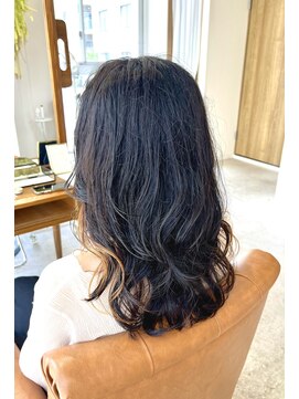 アクセヘアー 町田(acce hair) コテ巻き風ミディアムパーマ