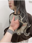 大人美人透明感艶カラーインナーカラーハイトーンホワイト
