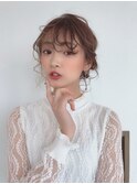 ★ゆるふわ編み込みシニヨンモテ髪アップスタイル