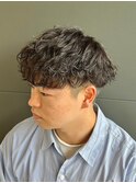 緩め波巻きパーマメンズマッシュパーマ波巻きスパイラルパーマ