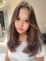 ロンドミラー 博多店(Lond Mirror)&nbsp;顔周り小顔レイヤーカット/ミディアム韓国ヘア/博多