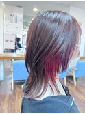 ウルフカット＋多色インナーカラー
