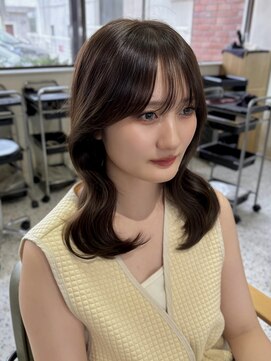 サンバイセライロ 千葉(SAN. by celilo) くびれヘア モカブラウン 顔周りカット【momoka】