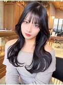 【佐京春奈】黒髪美髪カラー 韓国 レイヤー 艶髪 髪質改善