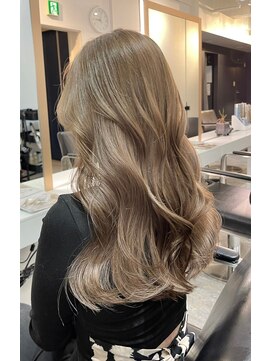 ブレンド 渋谷(BLend) ハイライトカラーくびれヘアアプリコットオレンジ