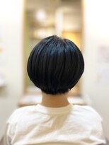ヘアー グリーン(hair green) 30代40代50代/丸みショート/ブルーブラックカラー