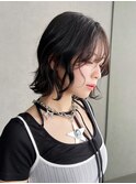 ボブミディアム韓国ヘア前髪カット_F20830