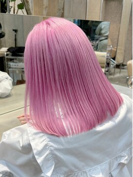 サンク 原宿 表参道(cinq) ★ブリーチカラーハイトーンカラーラベンダーピンクベージュ30代