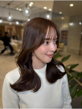ミズチャーム(Ms.CHARM) レイヤーカット/ブラウンカラー/カシミヤトリートメント