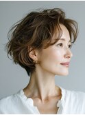 クラゲヘアー/小顔/ココアベージュ/オリーブグレー/川西