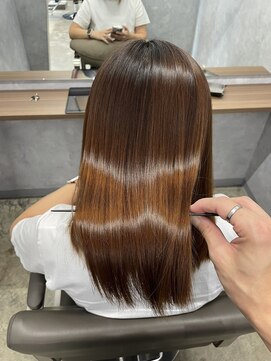 ネウィ 宮崎店(newi) 地毛風ブラウン酸性ストレート艶美髪ロング