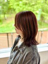 ハレノヒ アンブレラカラーと外はねミディー