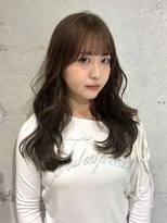 ヨーク(YOKE)&nbsp;【YOKE】オリーブグレージュレイヤーロング顔周りカット前髪