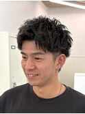 スパイキーショート/ピンパーマ/メンズヘア/藤沢美容院
