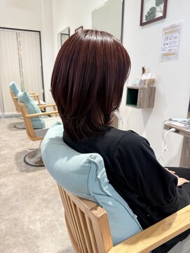 ドーズヘアー(DOUZE HAIR) ハッシュカット×暖色カラー|ミディアムレイヤー