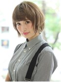 くせ毛風ショートボブ