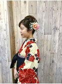 袴や着物のヘアーセットと着付は北区表町ヘアスペースムーンで！