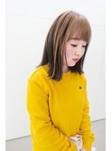 《e's中目黒/代官山美容室》立体感のあるベージュ×外はねロブ