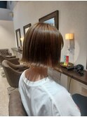 切りっぱなしボブ 20代30代40代 外ハネボブ 丸みボブ