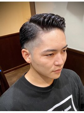 ヒロギンザ 秋葉原店(HIRO GINZA) 73分けスリックバックツーブロック