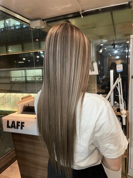 ラフ(LAFF) #黒髪#ボブルフ#ネビージュ#小顔#ワンレン