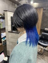 ヘアーアートパーリオ 駅南店(hair art PALIO) マッシュウルフ"襟足で遊ぶブルー"