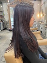 ヴァージ(Verge)&nbsp;レイヤーカット/ウェーブパーマ/前髪/こなれミディ[代官山駅]