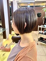 ヘアアーク(HAIR arc)&nbsp;アシンメトリー#メンズライク#ショートボブ#前下がり#白髪◎