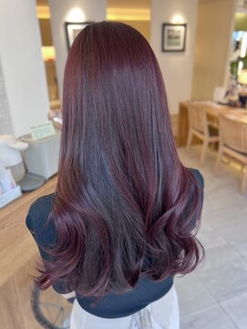 ビーチ(BEACH) ツヤ感ブリーチなしカシスピンクカラー韓国レイヤー