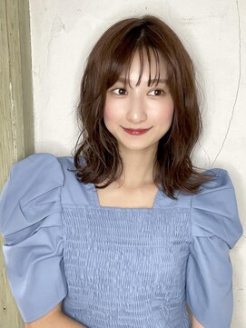 タヤ 府中店(TAYA) シースルーバングオリーブカラーコテ巻き