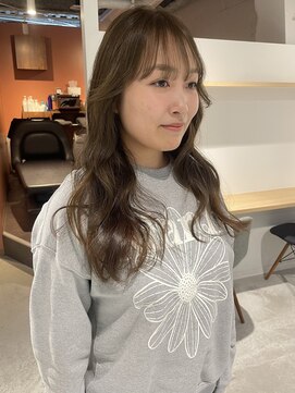 コフィー バイ メルト 吉祥寺(cofy by melt) 【松本咲花】ブリーチなしダブルカラーオリーブベージュ夏カラー