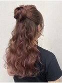 おだんごハーフアップ