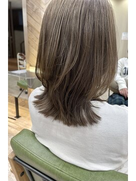 ジプソ(Gypso Hair salon) 【 レイヤーロブ × オリーブベージュ 】