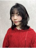 レイヤーカット/ハイレイヤー/ブルーブラック/透明感カラー