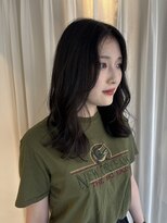 オレンジ 十三店(ORANGE)&nbsp;ツヤ感/ニュアンススタイル/ウェーブヘア/ミディアムレイヤー