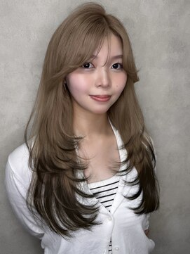 ルノン シェリー(LUNON cheliy) ハイライトカラーくびれヘアアプリコットオレンジ