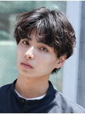 横浜西口センターパートニュアンスパーマフェザーショート緩め