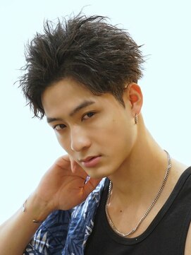 MEN'S HAIR BLEACHi 北18条店【12月5日オープン（予定）】 【BLEACHi】夏髪！ザクザク質感 ツイスパイキーショート！