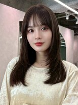 ファルベ(Farbe)&nbsp;黒髪カタログ/オリーブグレー/小顔に見せるヘア/ココアベージュ