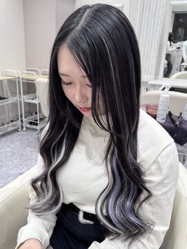 ココ エクステンション(coco extension) ブルー×ホワイトハイライト