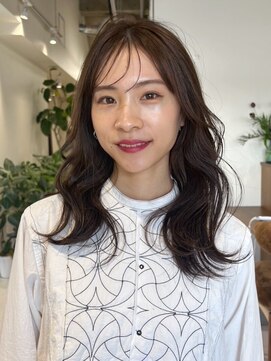 リル 茅ヶ崎(Liru:) くびれヘア/アプリコットオレンジ/ハイライトカラー/茅ヶ崎