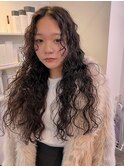 海外風クセ毛カーリーヘア