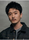 アクティブショートルーズパーマテーパーフェードフェザーパーマ