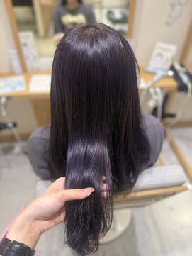 Spin hair  烏丸店  トレンドカラー/レイヤーカット/ダブルカラー/ハイライト/学割U24 【ワンブリーチ】ラベンダーカラー