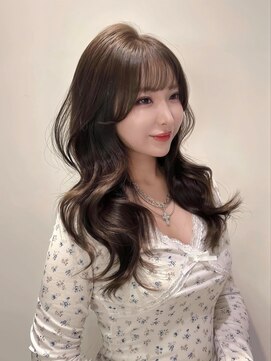 ステア ケース(stair case) 韓国ミントベージュカラーレイヤーカット顔周りカット