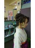 ≪ヘアセット＆着付け≫編みこみアレンジ